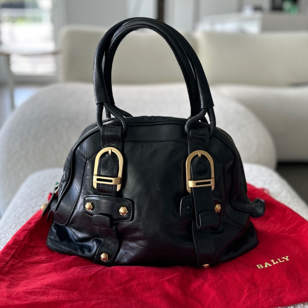 Vintage Bally Black Handle Bag